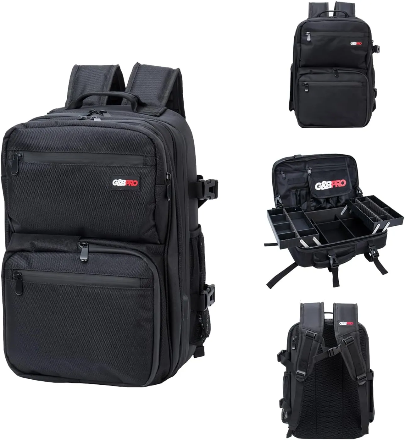 G&BPRO Mid Size Backpack with Extending Tray System | All-in-one Mobile Workstation Travel Bag