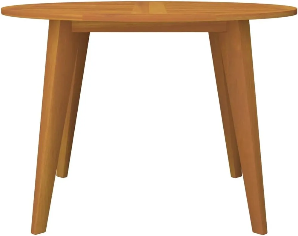 Garden Table Brown Solid Acacia Wood Outdoor Dining, Camping, Picnic Table Furniture-Medium, Durable