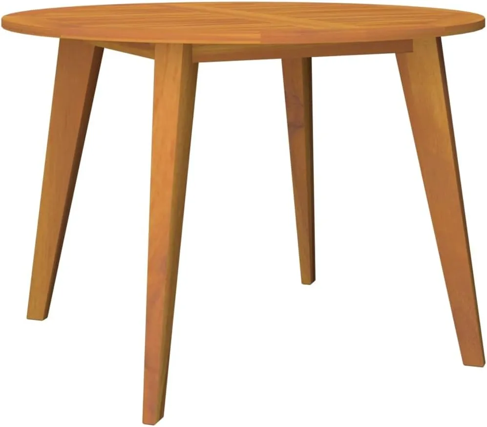 Garden Table Brown Solid Acacia Wood Outdoor Dining, Camping, Picnic Table Furniture-Medium, Durable