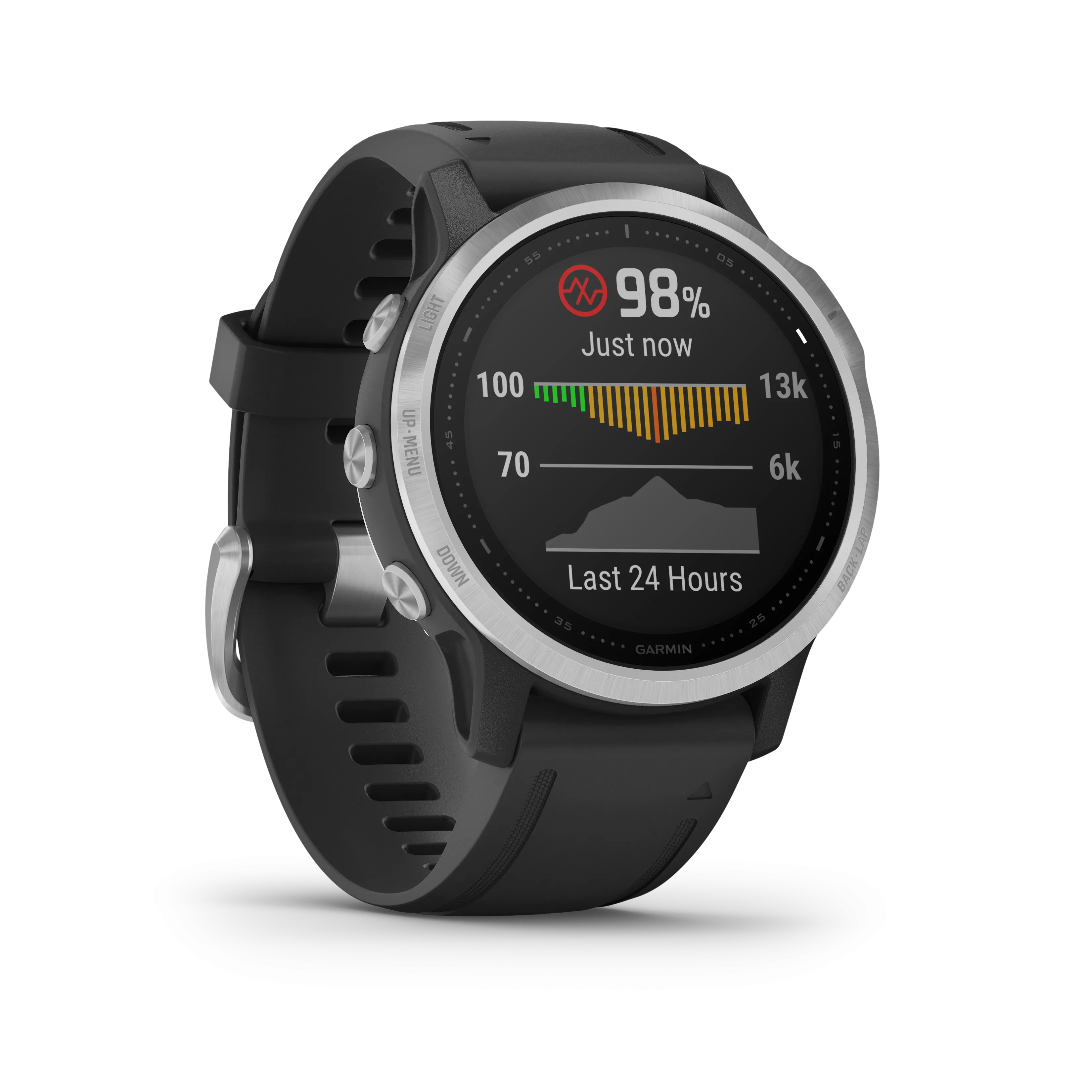 Garmin Fenix 6S Smaller-Sized Multisport GPS Watch with Wrist-Based Heart Rate Pulse Ox and Wearable4U Ultimate Power Bundle