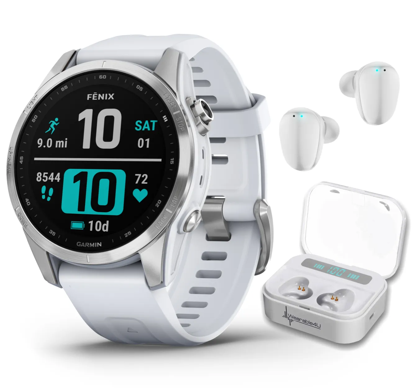 Garmin Fenix 7 Series Multisport GPS Touchscreen Smartwatch with Wearable4U Bundle