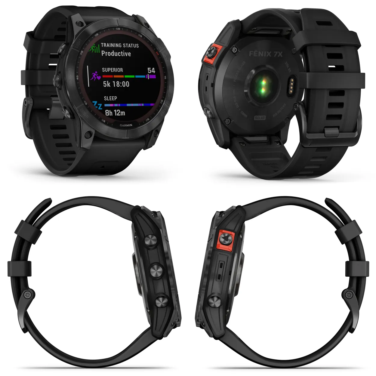 Garmin Fenix 7 Series Multisport GPS Touchscreen Smartwatch with Wearable4U Bundle
