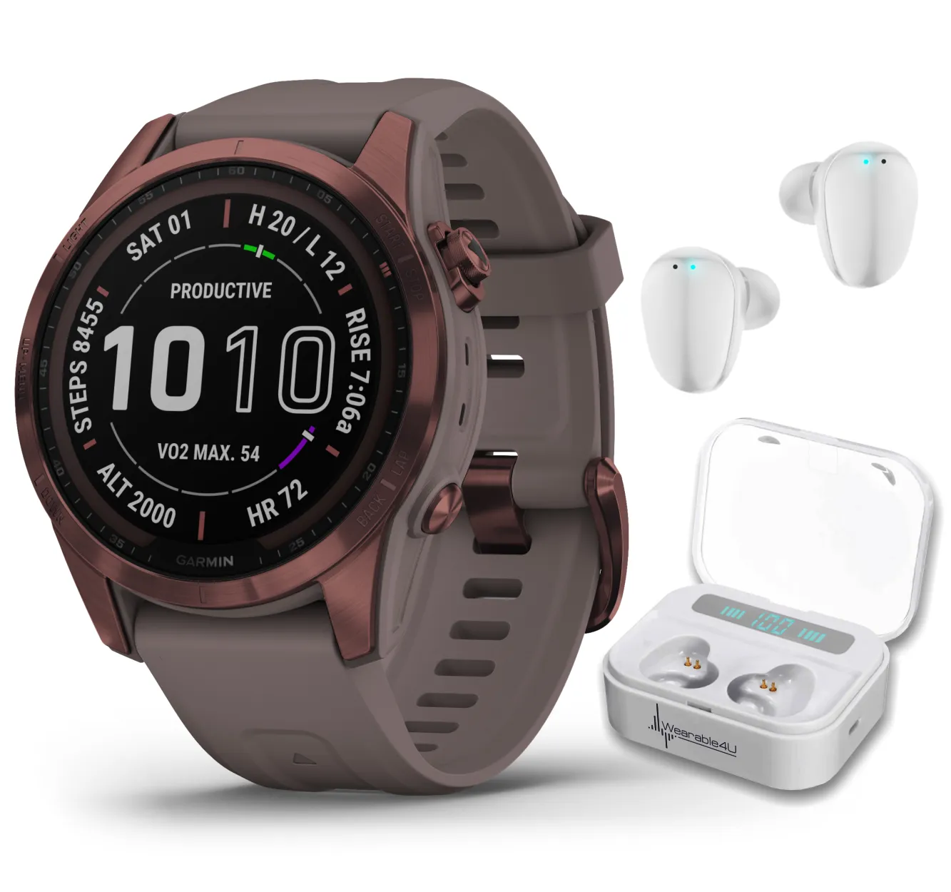 Garmin Fenix 7 Series Multisport GPS Touchscreen Smartwatch with Wearable4U Bundle