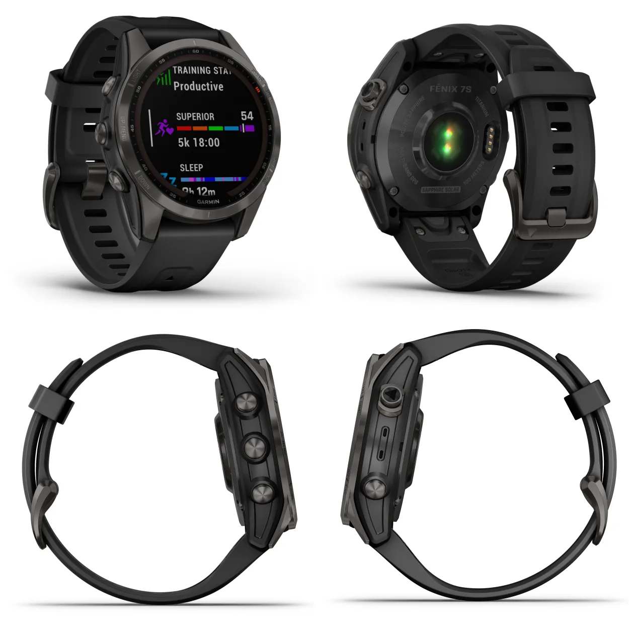 Garmin Fenix 7 Series Multisport GPS Touchscreen Smartwatch with Wearable4U Bundle