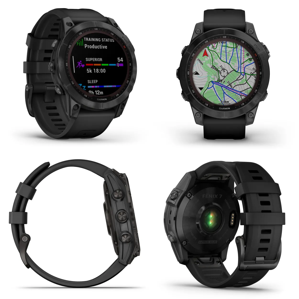 Garmin Fenix 7 Series Multisport GPS Touchscreen Smartwatch with Wearable4U Bundle