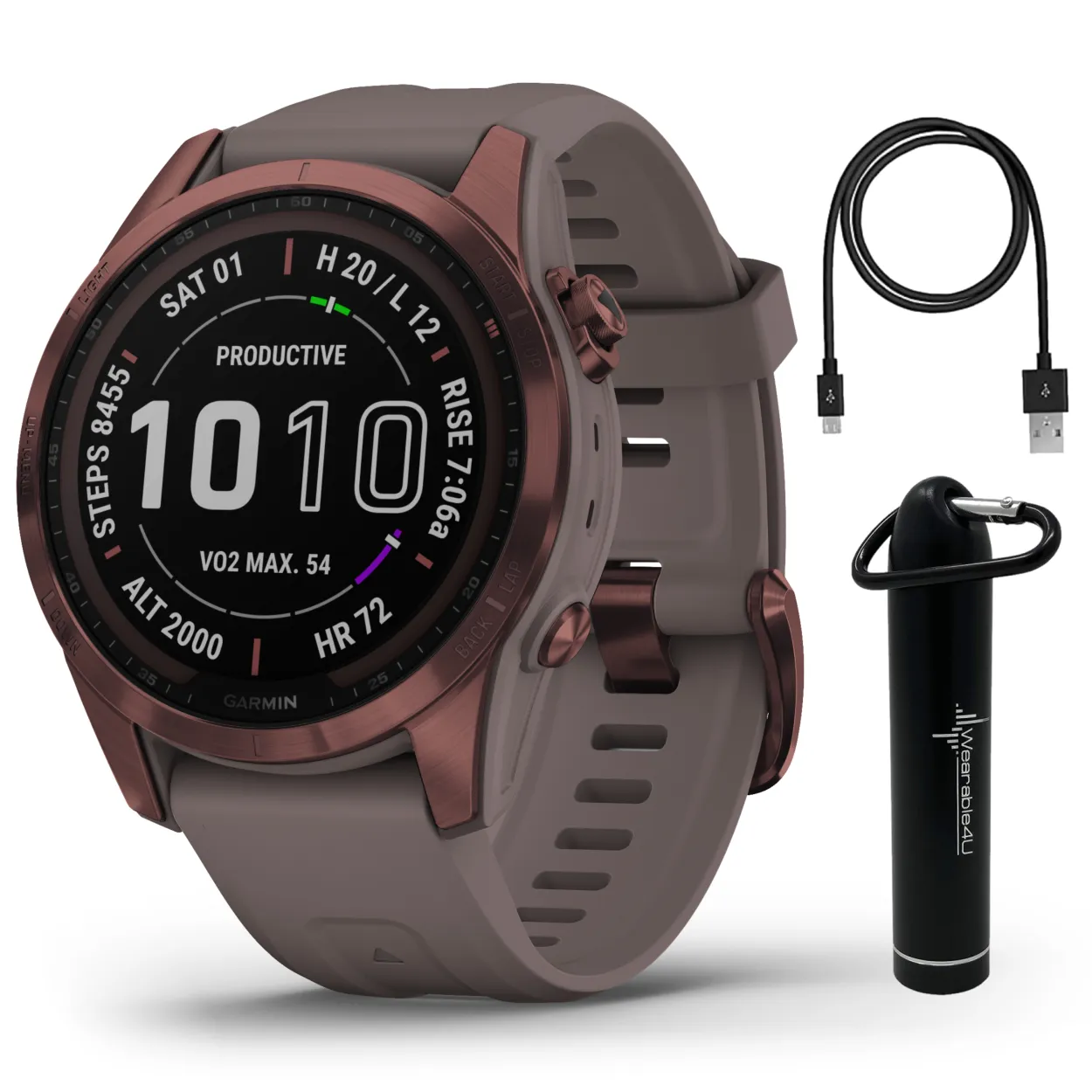 Garmin Fenix 7 Series Multisport GPS Touchscreen Smartwatch with Wearable4U Bundle