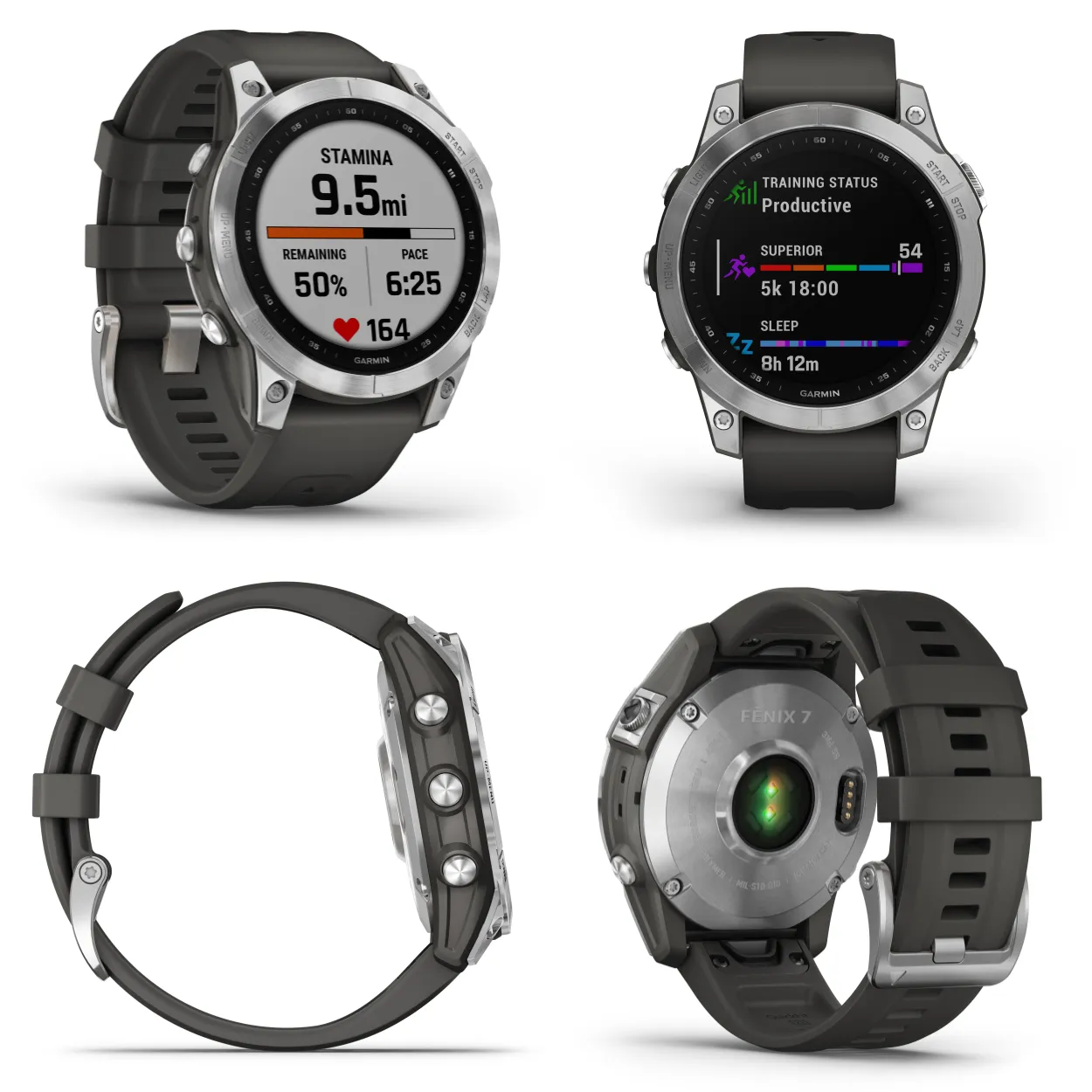Garmin Fenix 7 Series Multisport GPS Touchscreen Smartwatch with Wearable4U Bundle