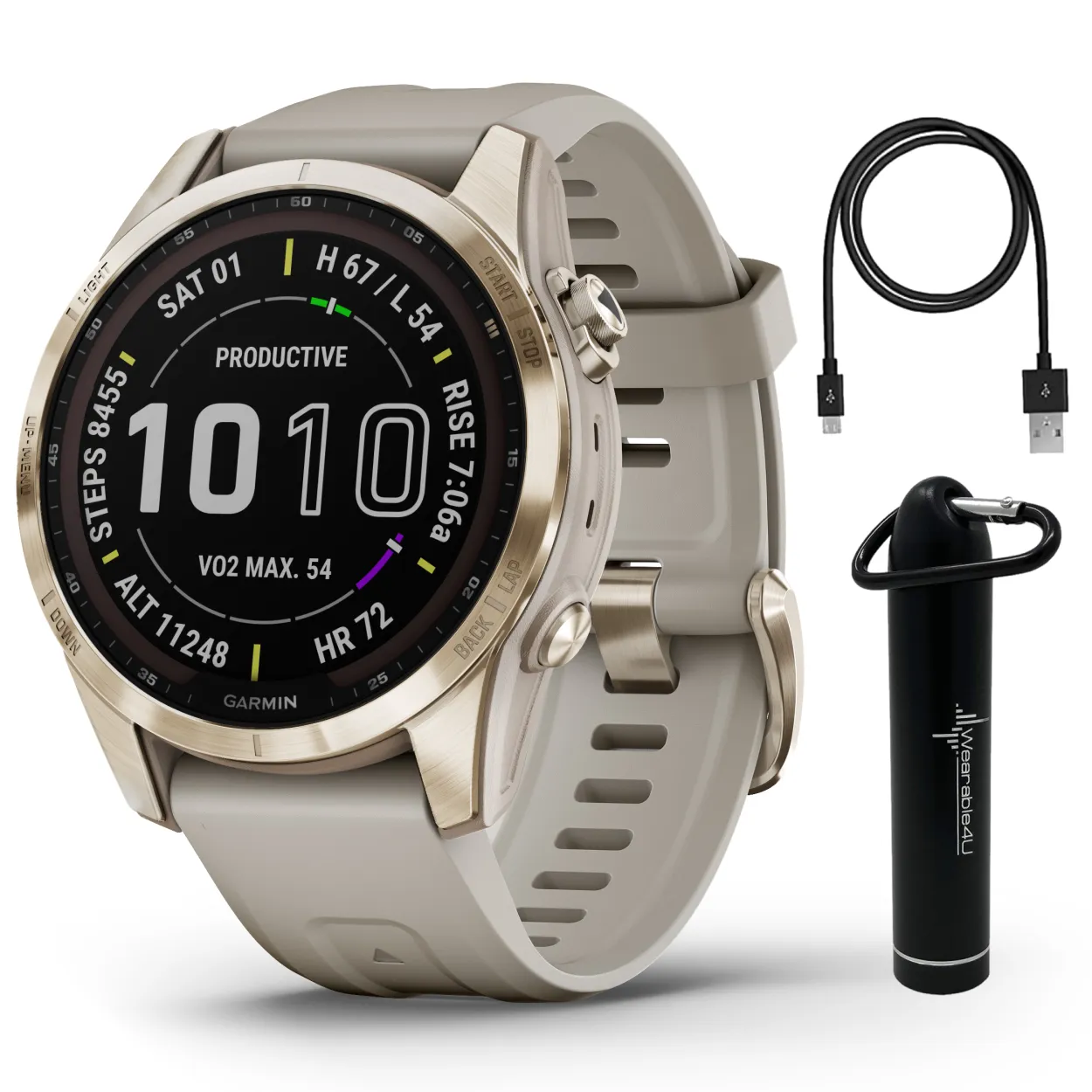 Garmin Fenix 7 Series Multisport GPS Touchscreen Smartwatch with Wearable4U Bundle