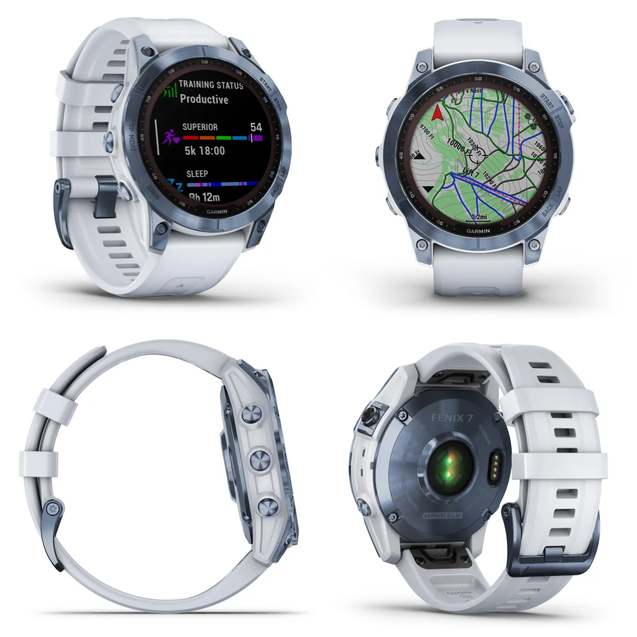 Garmin Fenix 7 Series Multisport GPS Touchscreen Smartwatch with Wearable4U Bundle