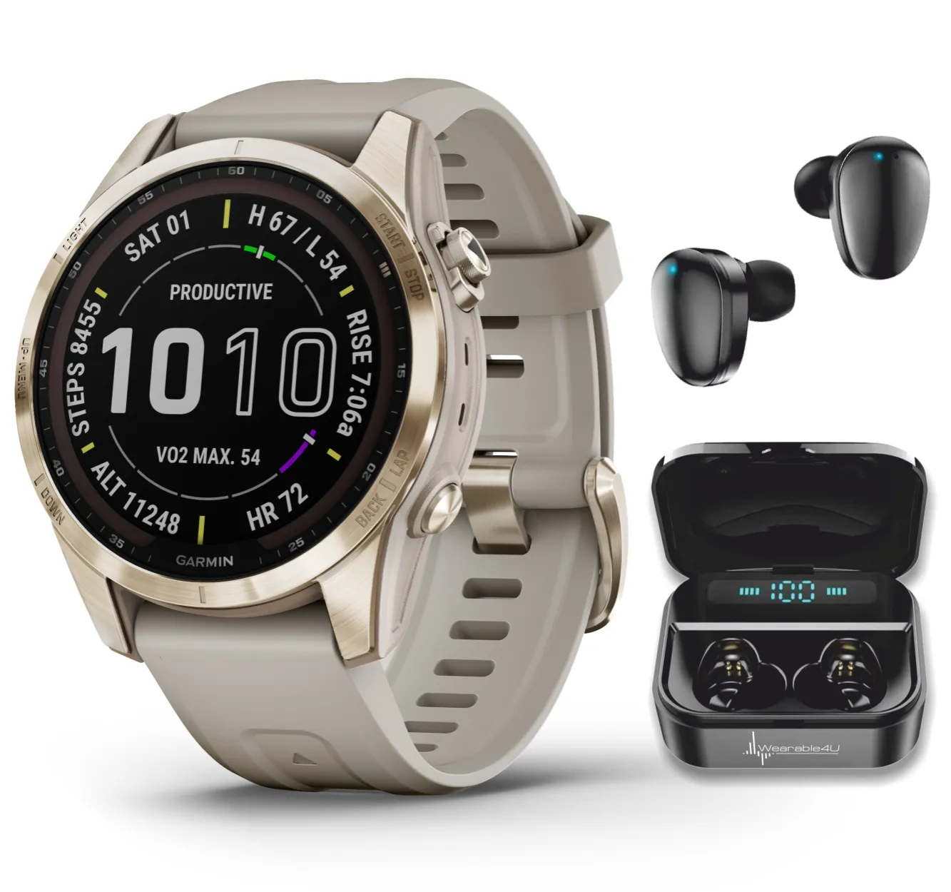 Garmin Fenix 7 Series Multisport GPS Touchscreen Smartwatch with Wearable4U Bundle