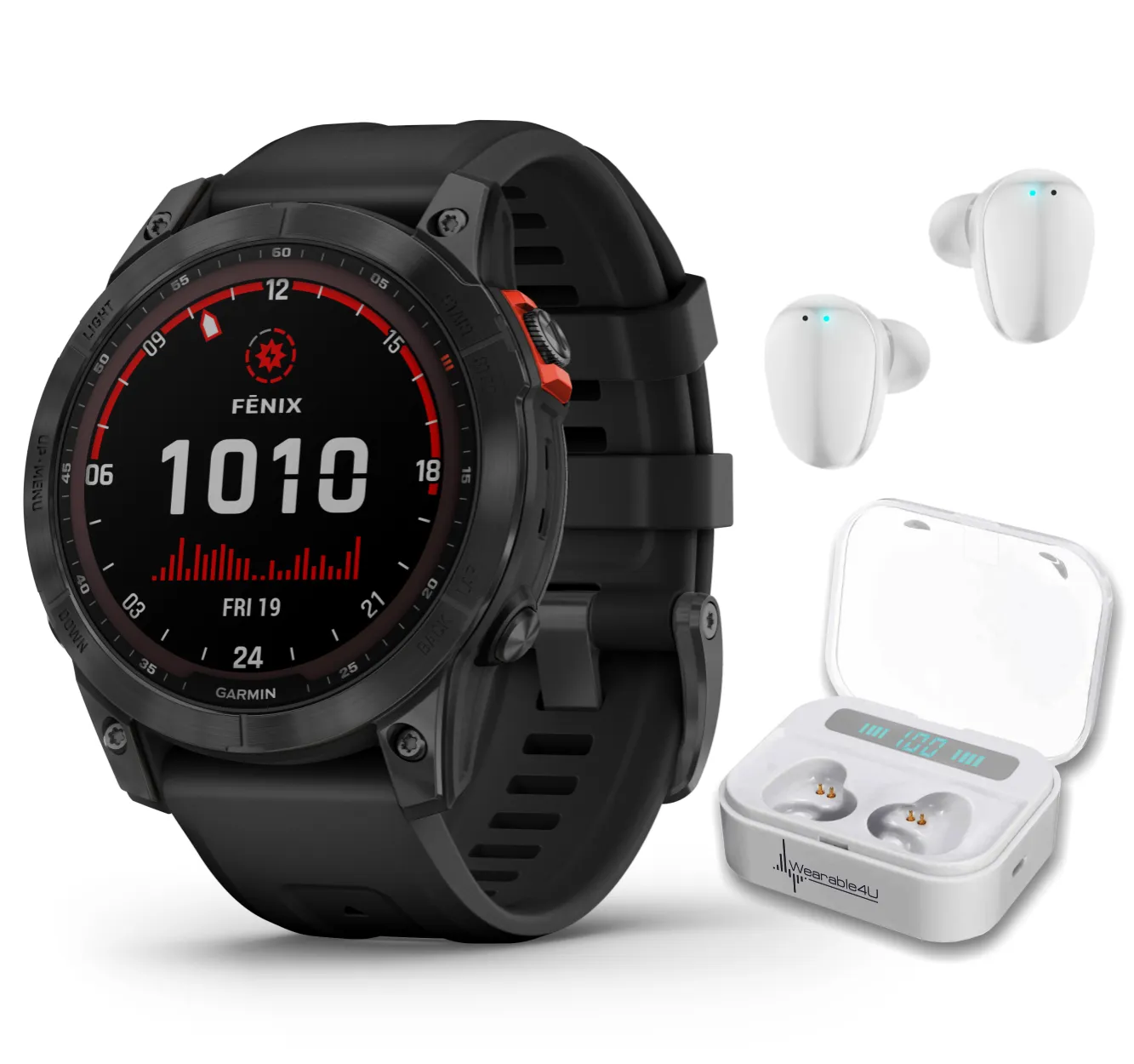 Garmin Fenix 7 Series Multisport GPS Touchscreen Smartwatch with Wearable4U Bundle