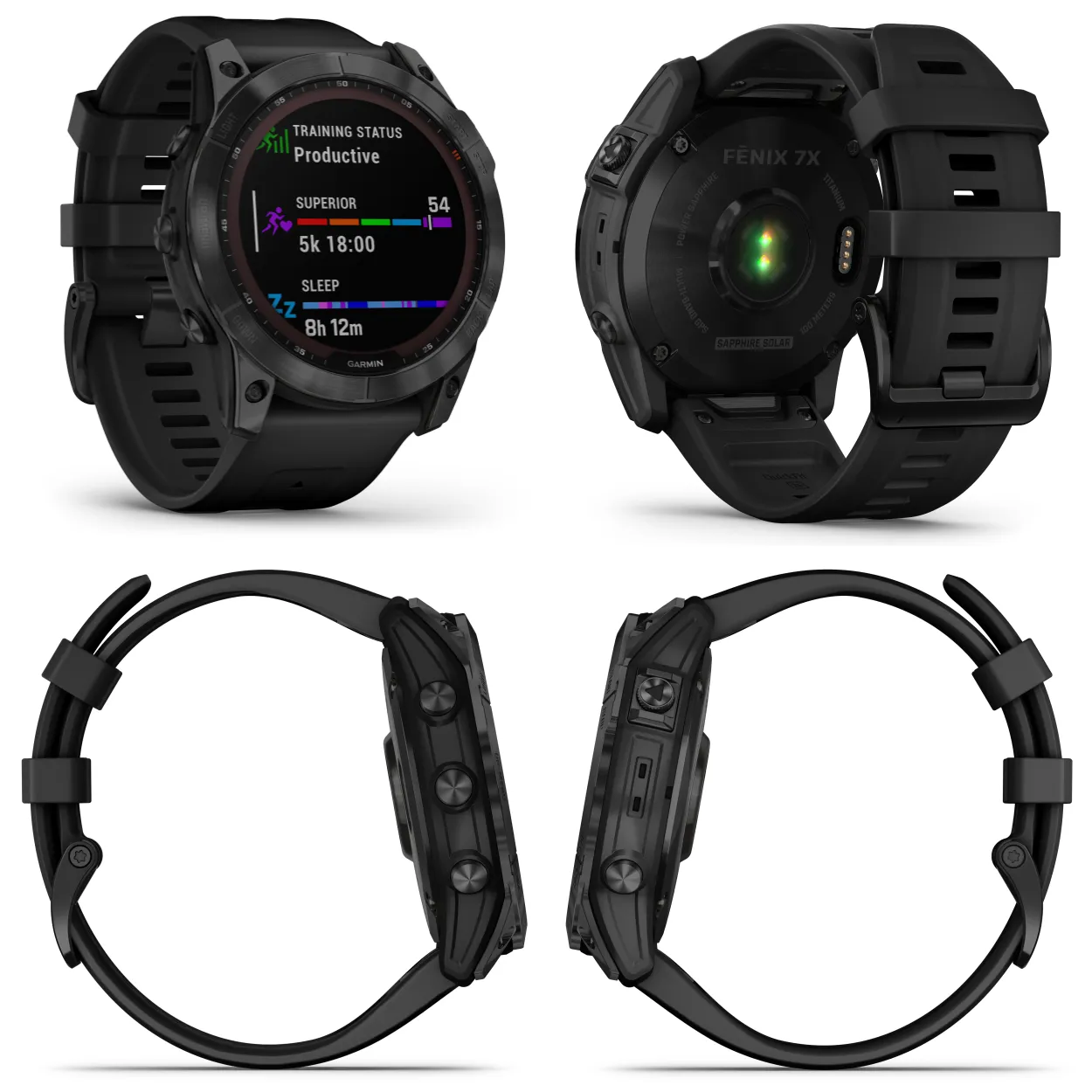 Garmin Fenix 7 Series Multisport GPS Touchscreen Smartwatch with Wearable4U Bundle
