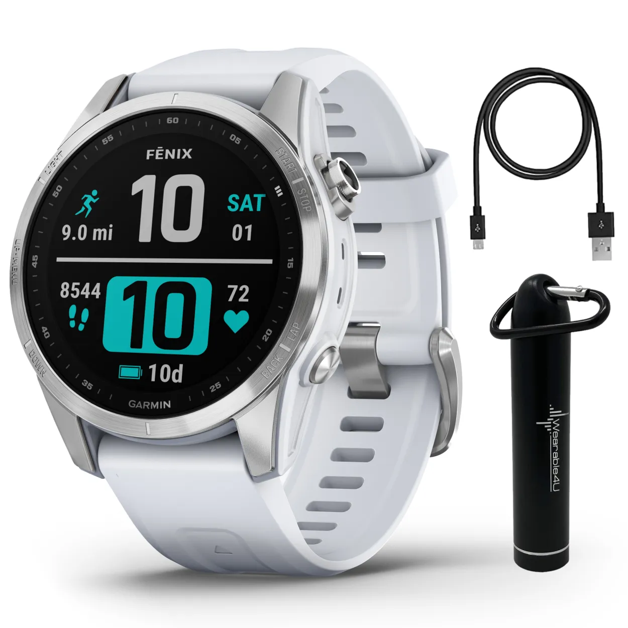 Garmin Fenix 7 Series Multisport GPS Touchscreen Smartwatch with Wearable4U Bundle