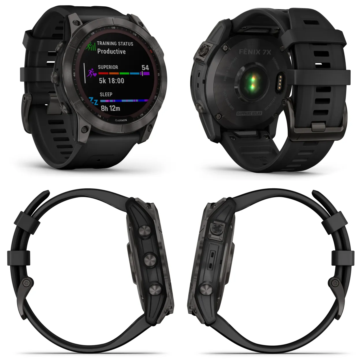 Garmin Fenix 7 Series Multisport GPS Touchscreen Smartwatch with Wearable4U Bundle