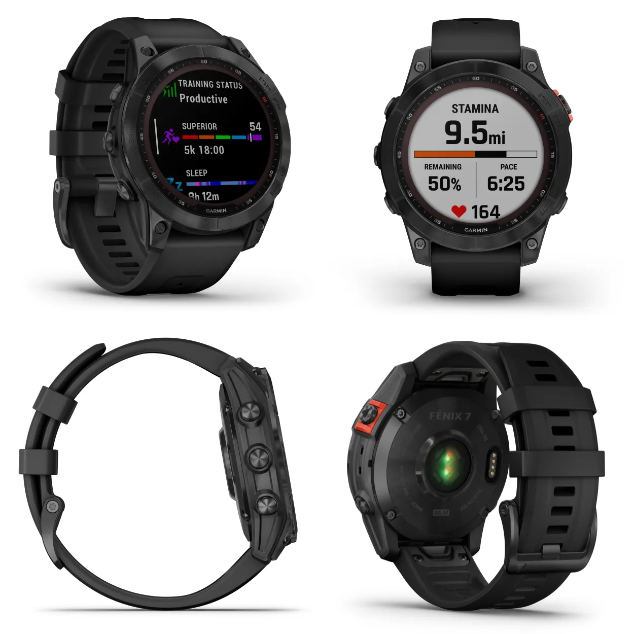 Garmin Fenix 7 Series Multisport GPS Touchscreen Smartwatch with Wearable4U Bundle