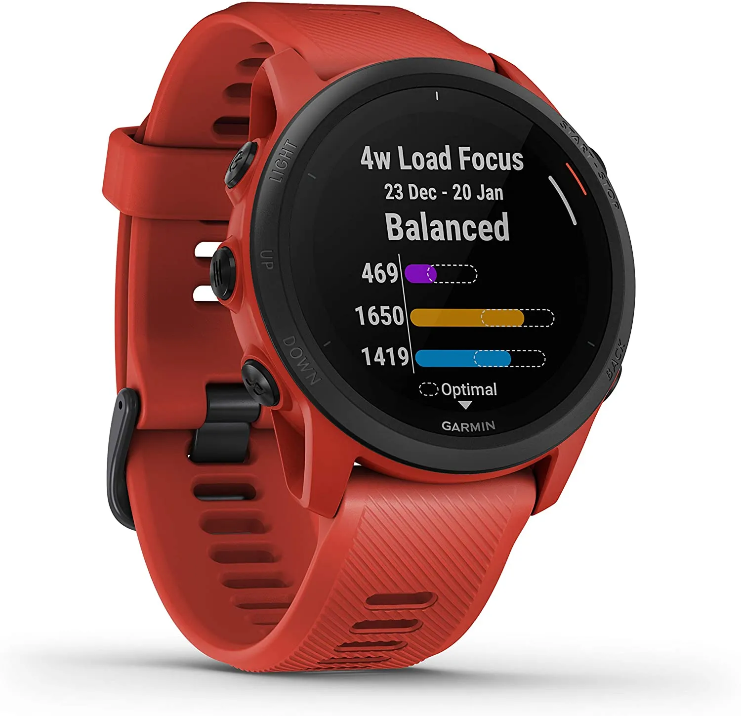 Garmin Forerunner 745 GPS Smartwatch (Magma Red) with Power Bank 2200 mAh Bundle
