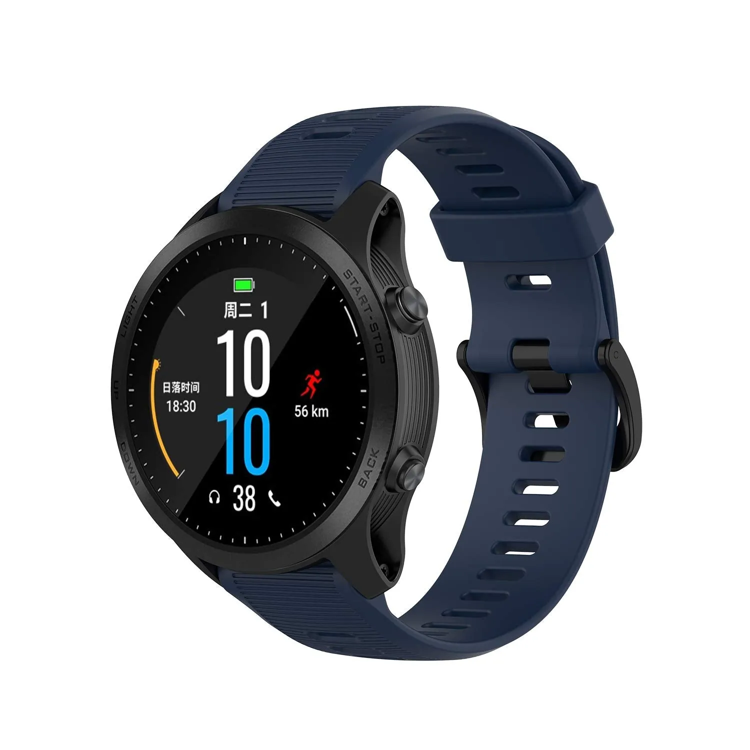 Garmin Forerunner 945 GPS Running Smartwatch with Included Wearable4U 3 Straps Bundle (Slate/Navy Blue/Black) …
