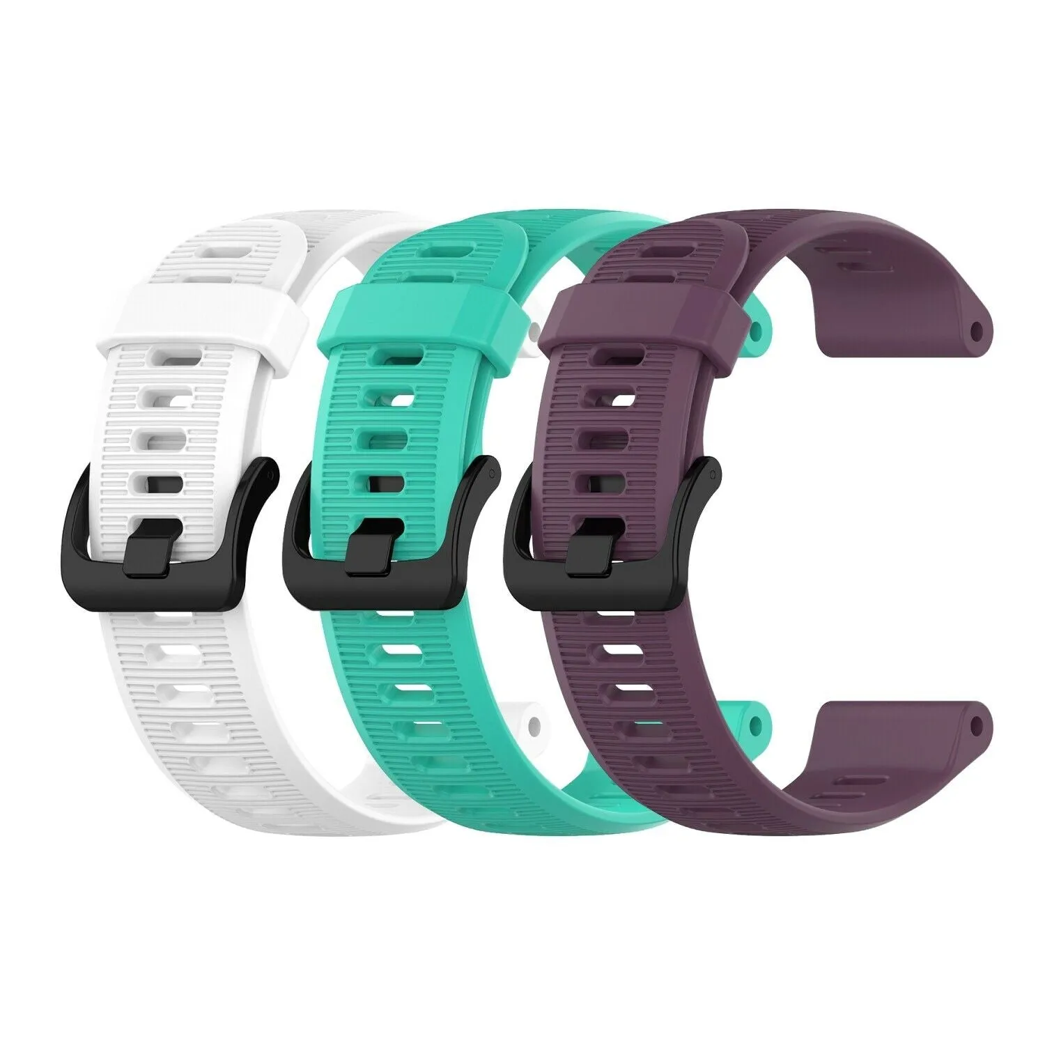 Garmin Forerunner 945 GPS Running Smartwatch with Included Wearable4U 3 Straps (White/Teal/Purple)
