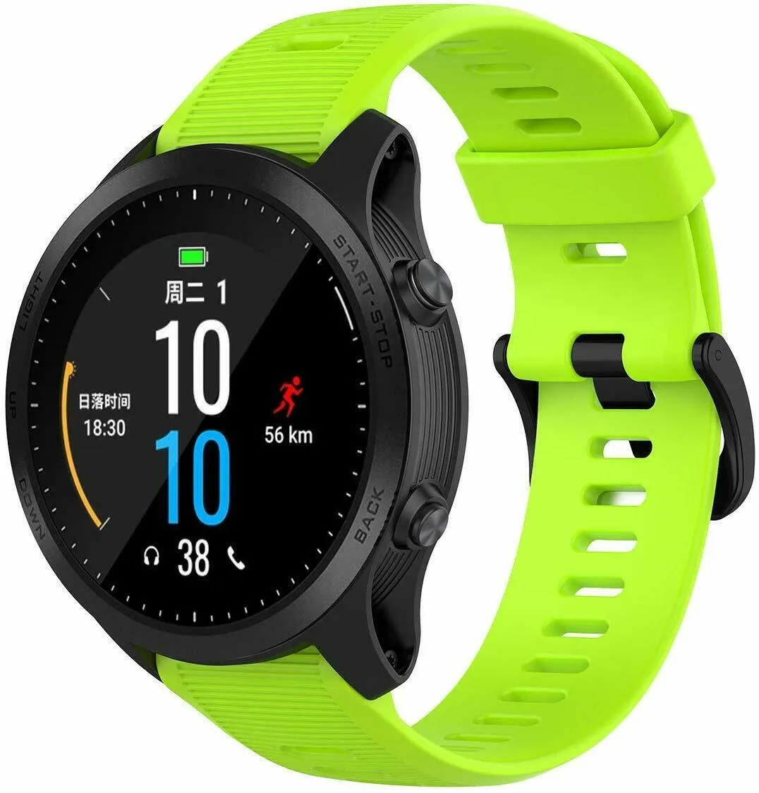 Garmin Forerunner 945 Lime/NavyBlue/Black GPS Running Smartwatch with Included Wearable4U 3 Straps