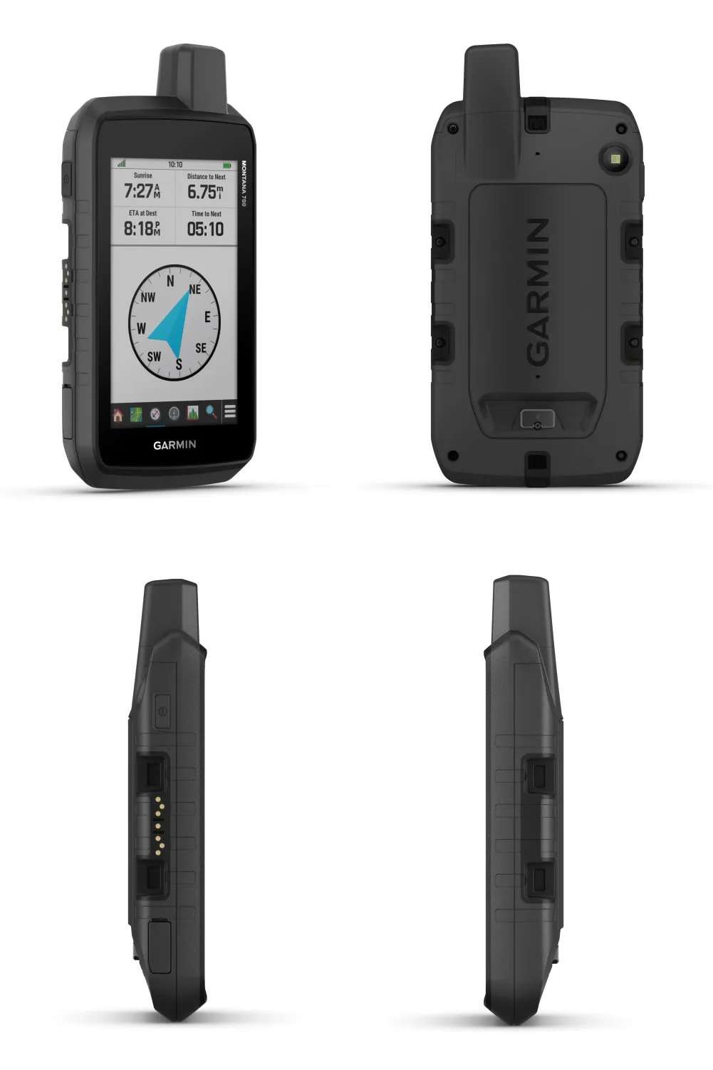 Garmin Montana 700, US/Can TopoActive GPS with Wearable4U Ultimate EarBuds with Charging Power Bank Case Bundle