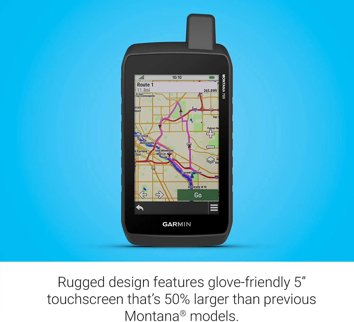 Garmin Montana 700, US/Can TopoActive GPS with Wearable4U Ultimate EarBuds with Charging Power Bank Case Bundle