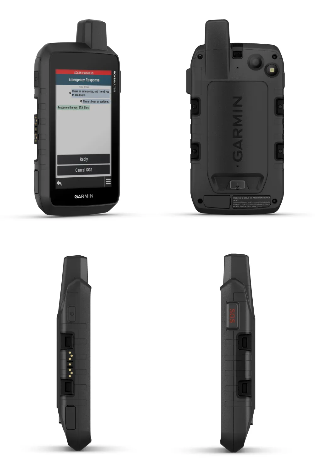 Garmin Montana 750i Rugged GPS Touchscreen Navigator with inReach Technology and 8 Megapixel Camera with EarBuds with Charging Power Bank Case Bundle