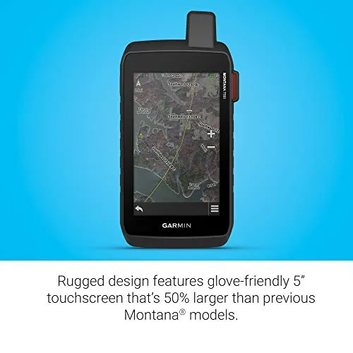 Garmin Montana 750i Rugged GPS Touchscreen Navigator with inReach Technology and 8 Megapixel Camera with EarBuds with Charging Power Bank Case Bundle