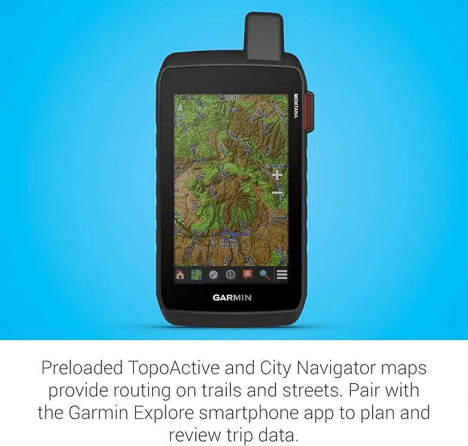 Garmin Montana® 760i Unisex Black Rugged GPS Handheld Navigator With Built-in InReach® Technology For SOS And 2-way Texts In Remote Areas 5” Touchscreen 8MP Camera Satellite Imagery And Maps For Road Or Trails - 010-02964-10