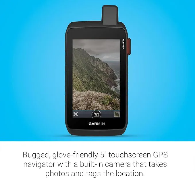 Garmin Montana® 760i Unisex Black Rugged GPS Handheld Navigator With Built-in InReach® Technology For SOS And 2-way Texts In Remote Areas 5” Touchscreen 8MP Camera Satellite Imagery And Maps For Road Or Trails - 010-02964-10