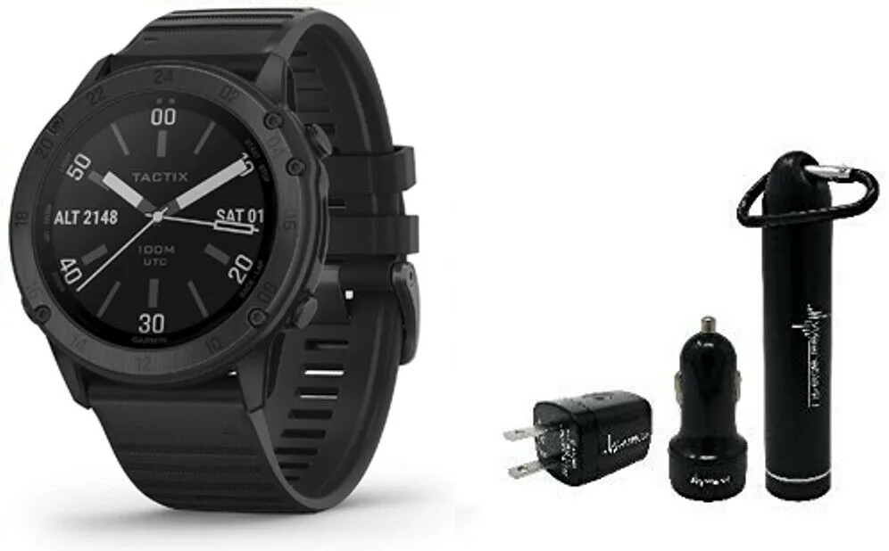Garmin tactix Delta Premium GPS Smartwatch with Wearable4U Power Pack Bundle