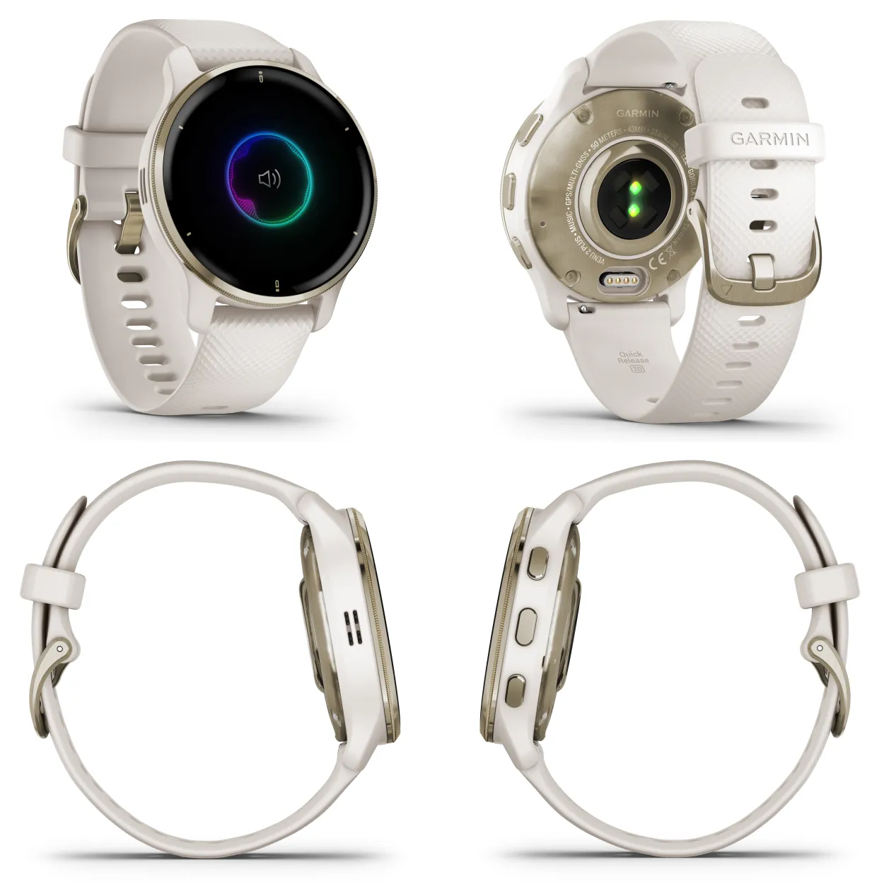 Garmin Venu 2 Plus GPS Multisport Smartwatch with Call and Text, Music, Adv HM FF and Wearable4U EarBuds Bundle