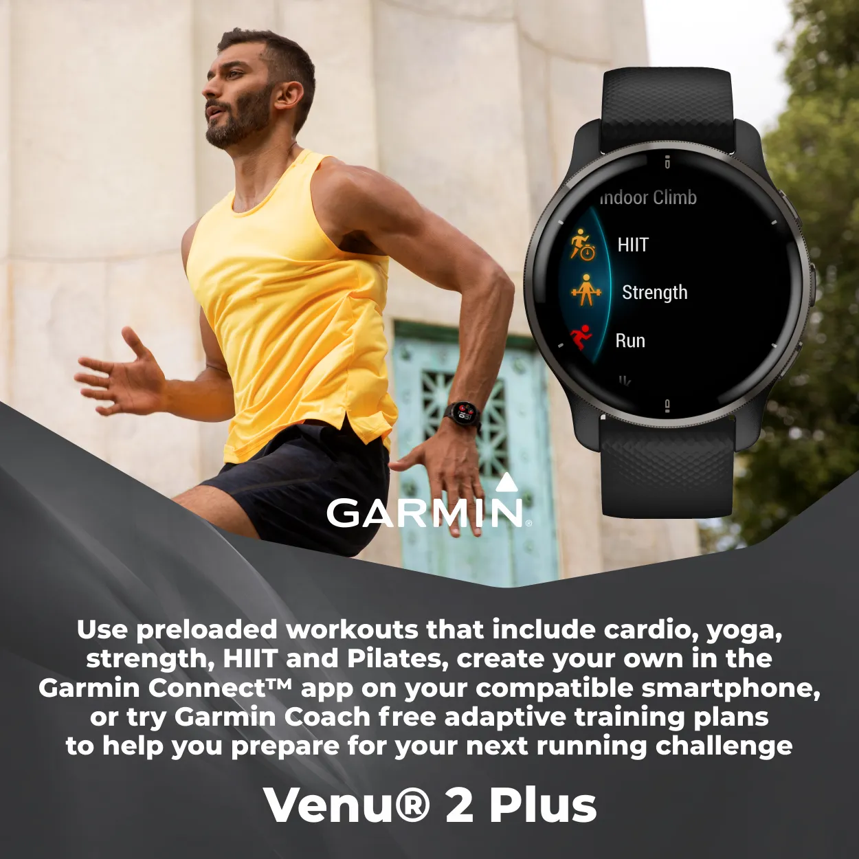 Garmin Venu 2 Plus GPS Multisport Smartwatch with Call and Text, Music, Adv HM FF and Wearable4U EarBuds Bundle