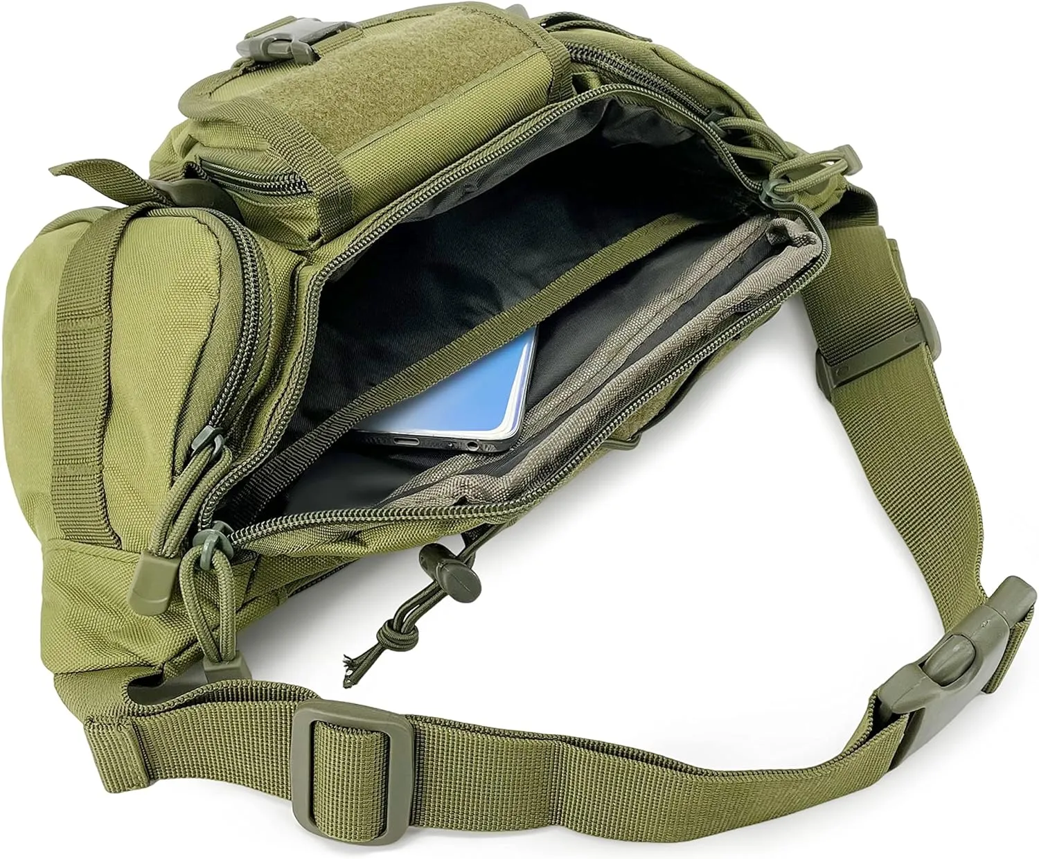 Gespann Tactical Waist Pack Fanny Pack Military Waist Bag Versatile EDC Hip Pack for Outdoor Sports and Everyday Carry (Army Green)