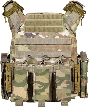 GFIRE Tactical Vest - Airsoft Lightweight Modular 3D Breathable Quick Release Vest, Adjustable Tactical Gear for Training