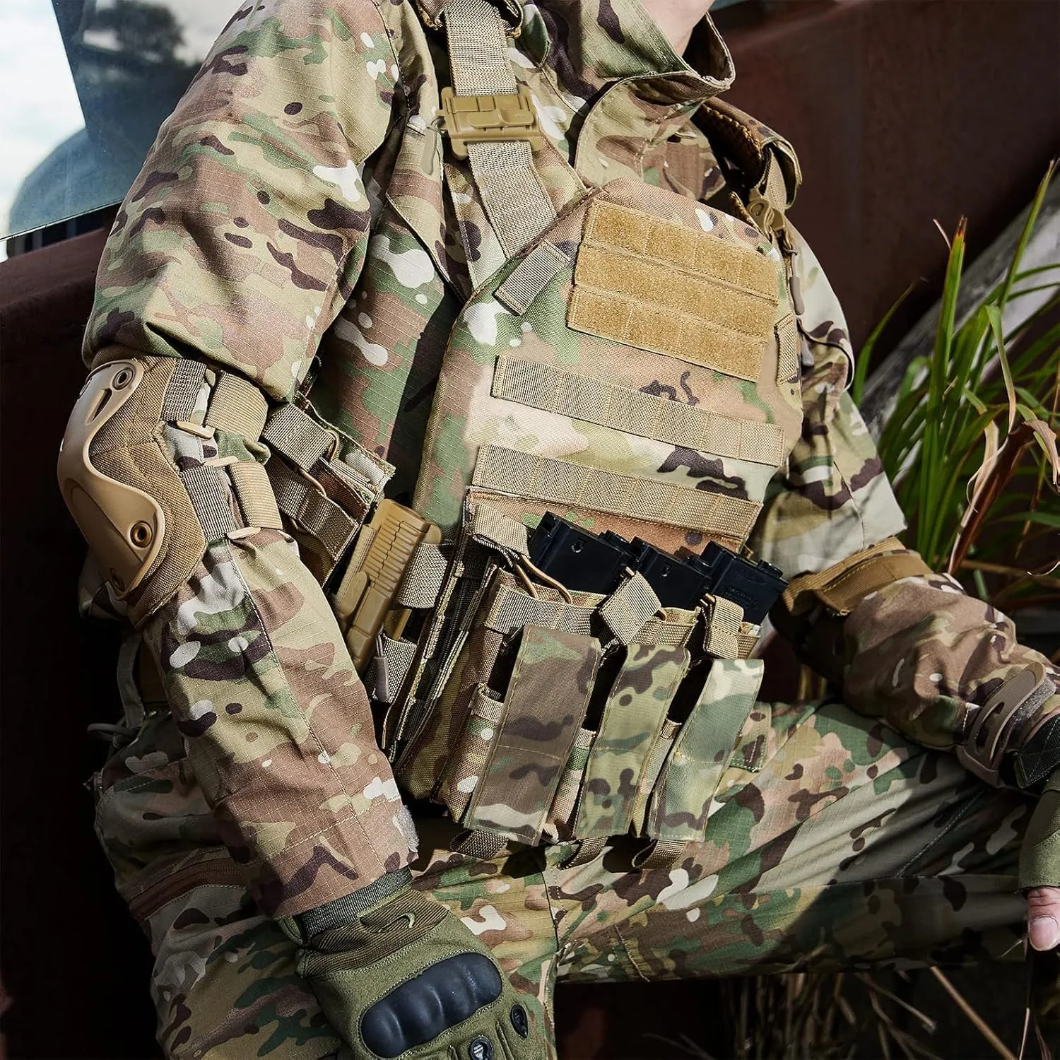 GFIRE Tactical Vest - Airsoft Lightweight Modular 3D Breathable Quick Release Vest, Adjustable Tactical Gear for Training
