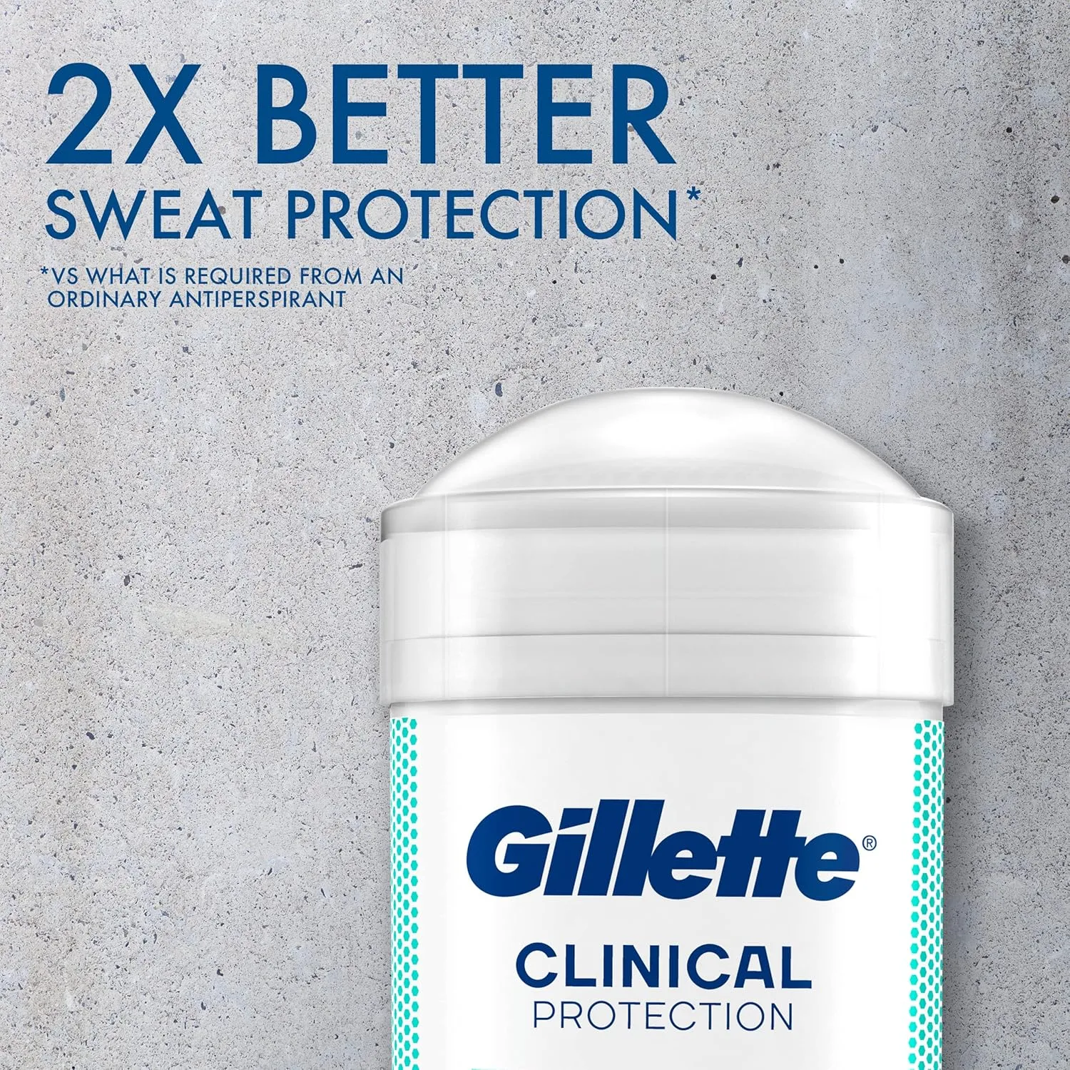 Gillette Clinical Antiperspirant and Deodorant for Men, 72hr Sweat & Odor Protection, Long Lasting Freshness, Anti-White Mark Technology, Soft Solid, Arctic Ice Scent, 2.6 oz