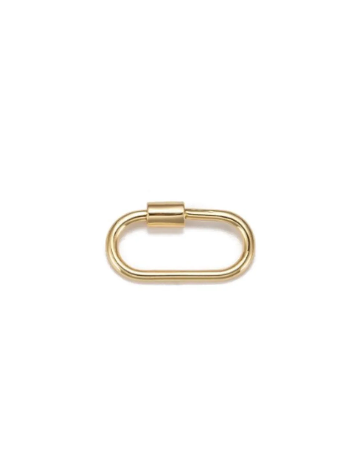 Gold Piper Carabiner | Golden Oval Necklace Carabiner