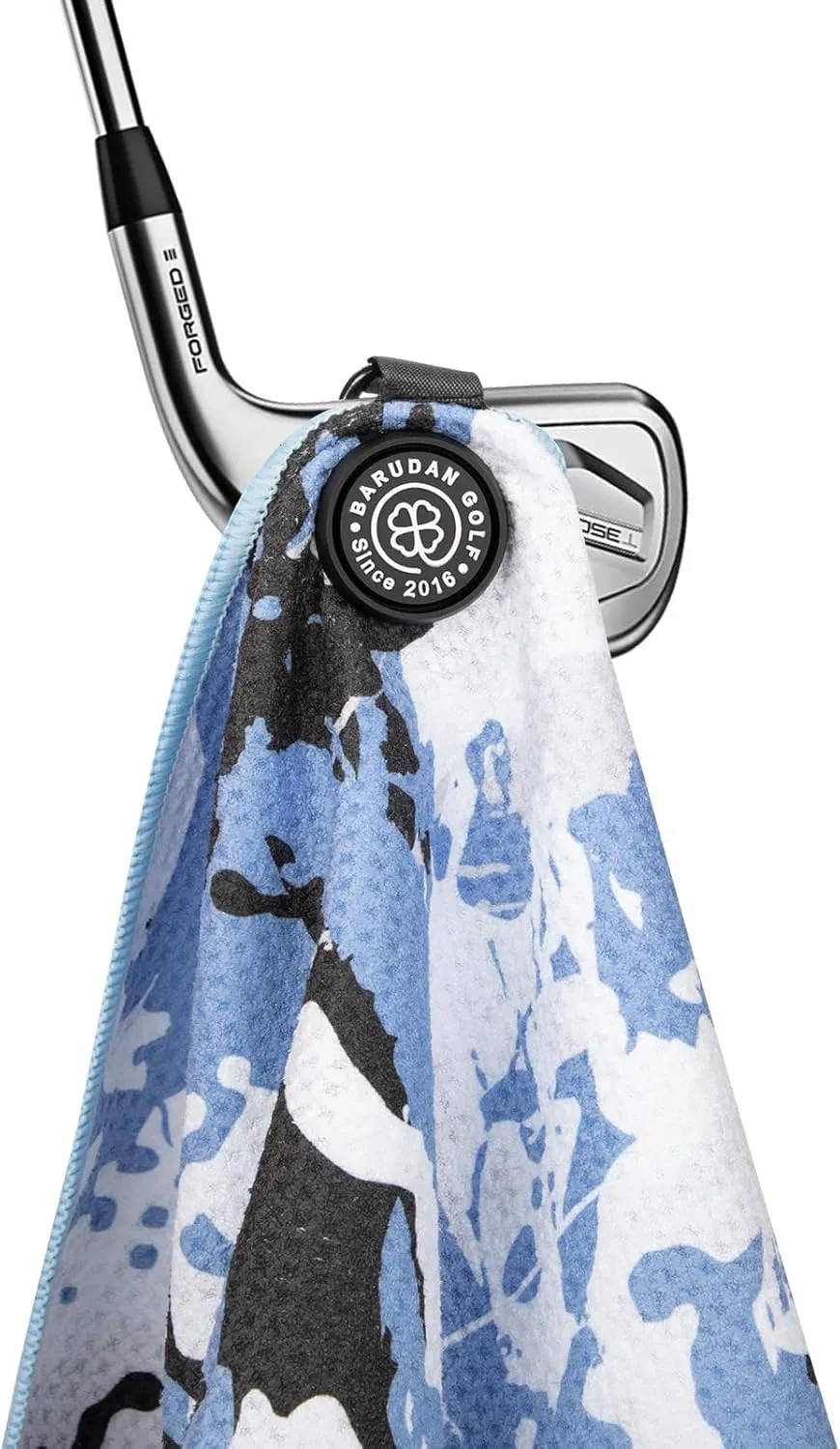 Golf Towels Funny Style Magnetic Golf Towel with Carabiner - Microfiber Golf Towel Magnet - Strengthen Magnet Golf Towels Hold to Golf Clubs, Carts, Golf Gifts for Men Golfer (Light Blue Camo)