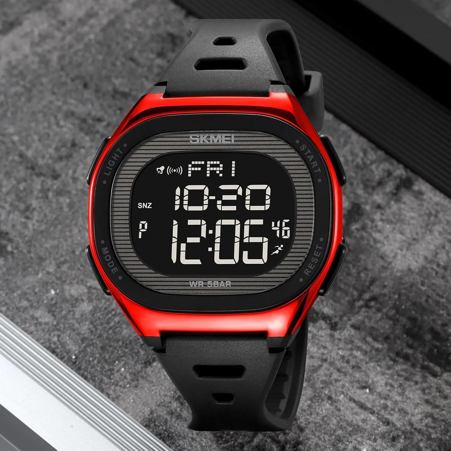 Gosasa Men's Waterproof Digital Sports Watch Military Style Multifunction Watch with Dual Display, Stopwatch, EL Backlight, Date Display, Alarm, Hourly Chime, Countdown Timer, 12/24-Hour Format