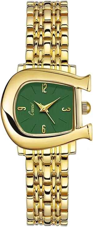 Gosasa Petite Arch Gold Women’s Watch Vintage Ladies Bracelet Dress Watch Fashion Analog Quartz Wristwatch Gift for Women