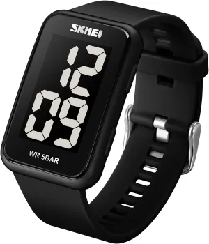 Gosasa Square Men's Women's Digital Watch Big Numbers Dial Waterproof LED Watches