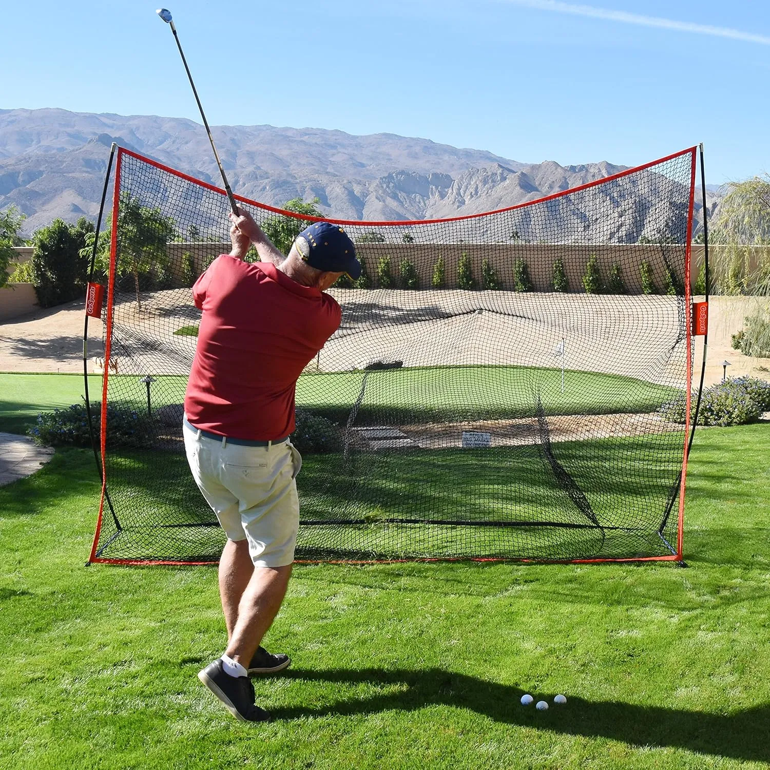 GoSports Golf Practice Hitting Net - Choose Between Huge 10 x7 ft or 7 x7 ft Nets -Personal Driving Range for Indoor or Outdoor Use - Designed by Golfers for Golfers