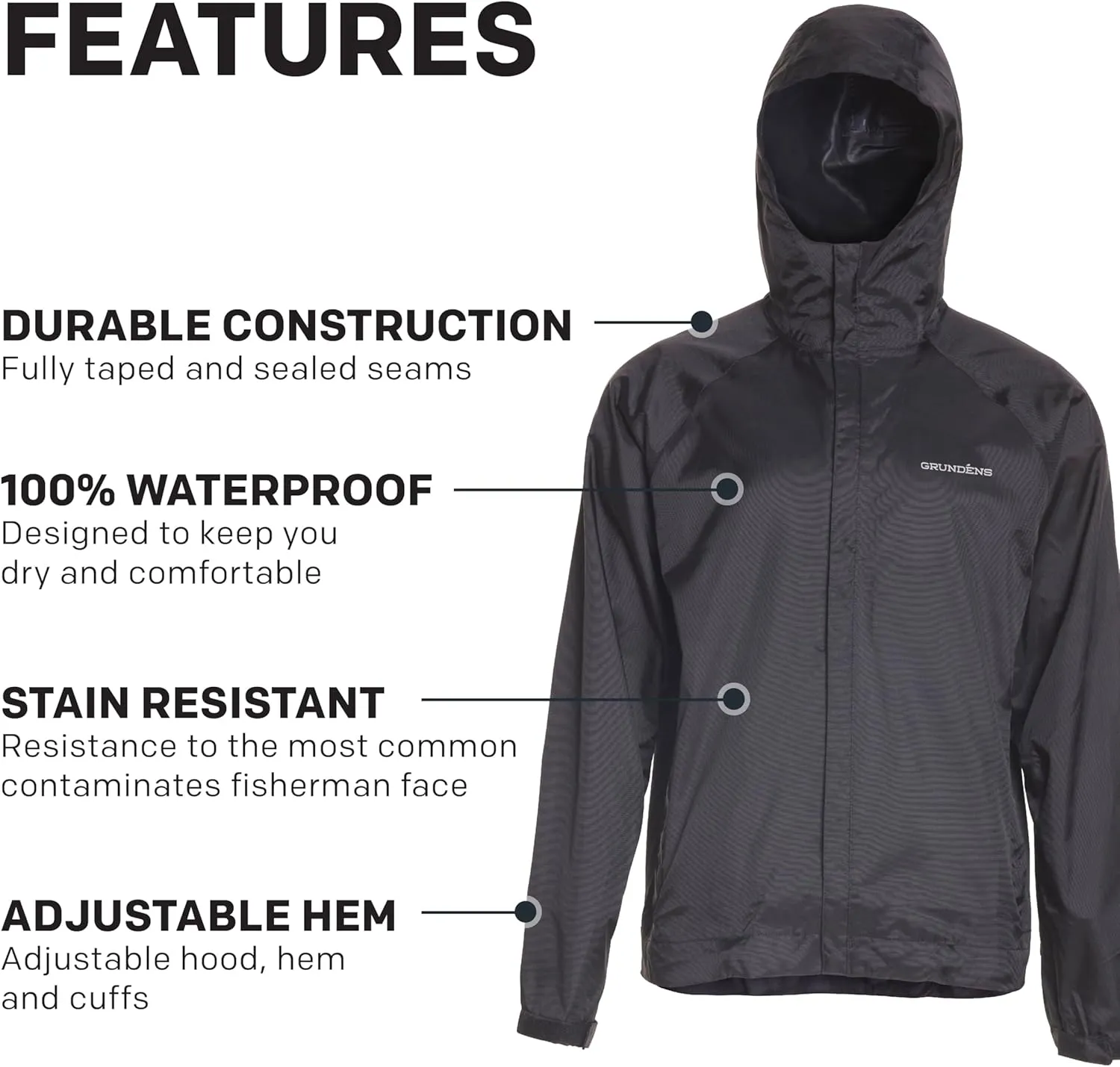 Grundéns Weather Watch Hooded Fishing Jacket