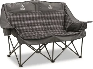Guide Gear Oversized XL Padded Camping Sofa, Portable, Folding, Large Camp Lounge Couch for Outdoor, Adults, Men and Women, Heavy-Duty 600-lb. Capacity, with Cup Holder
