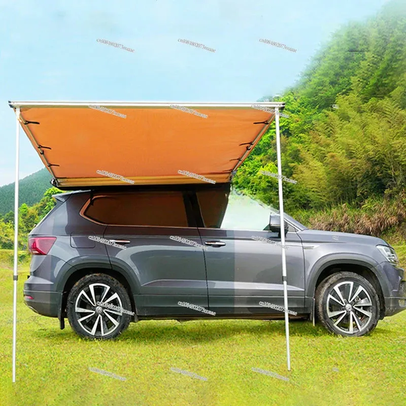 Heavy-Duty SUV Car Awning Canopy — Waterproof, Foldable, Drive-Away Tent for RV & Overland Camping, Travel Sun Shelter with Aluminum Poles