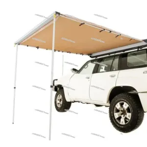 Heavy-Duty SUV Car Awning Canopy — Waterproof, Foldable, Drive-Away Tent for RV & Overland Camping, Travel Sun Shelter with Aluminum Poles