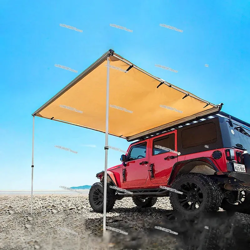 Heavy-Duty SUV Car Awning Canopy — Waterproof, Foldable, Drive-Away Tent for RV & Overland Camping, Travel Sun Shelter with Aluminum Poles