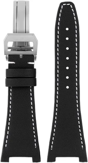 High Density Nylon Watch Strap For IWC Ingenieur Family IW500501 IW378507 Band Concave Interface Bracelet Waterproof Cowhide Bottom watchbands