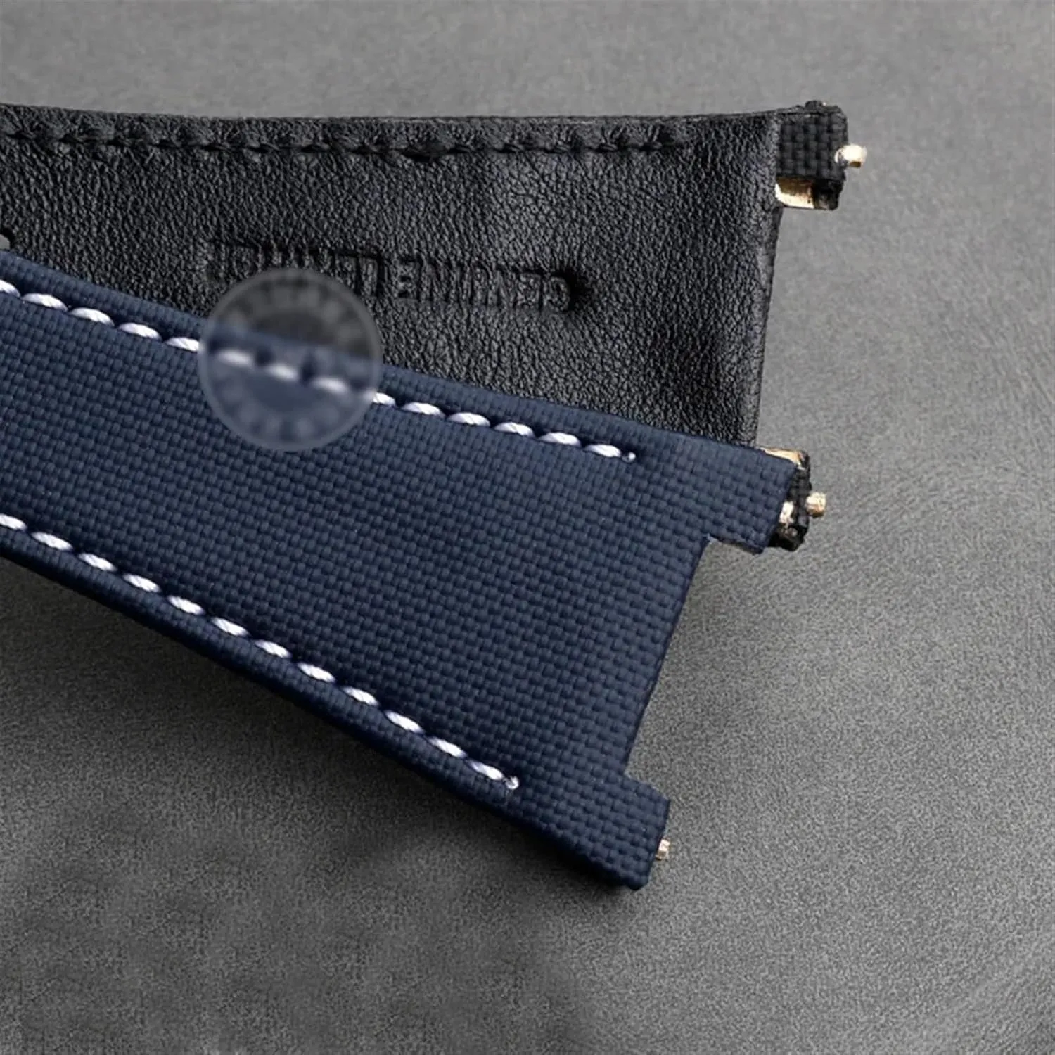 High Density Nylon Watch Strap For IWC Ingenieur Family IW500501 IW378507 Band Concave Interface Bracelet Waterproof Cowhide Bottom watchbands