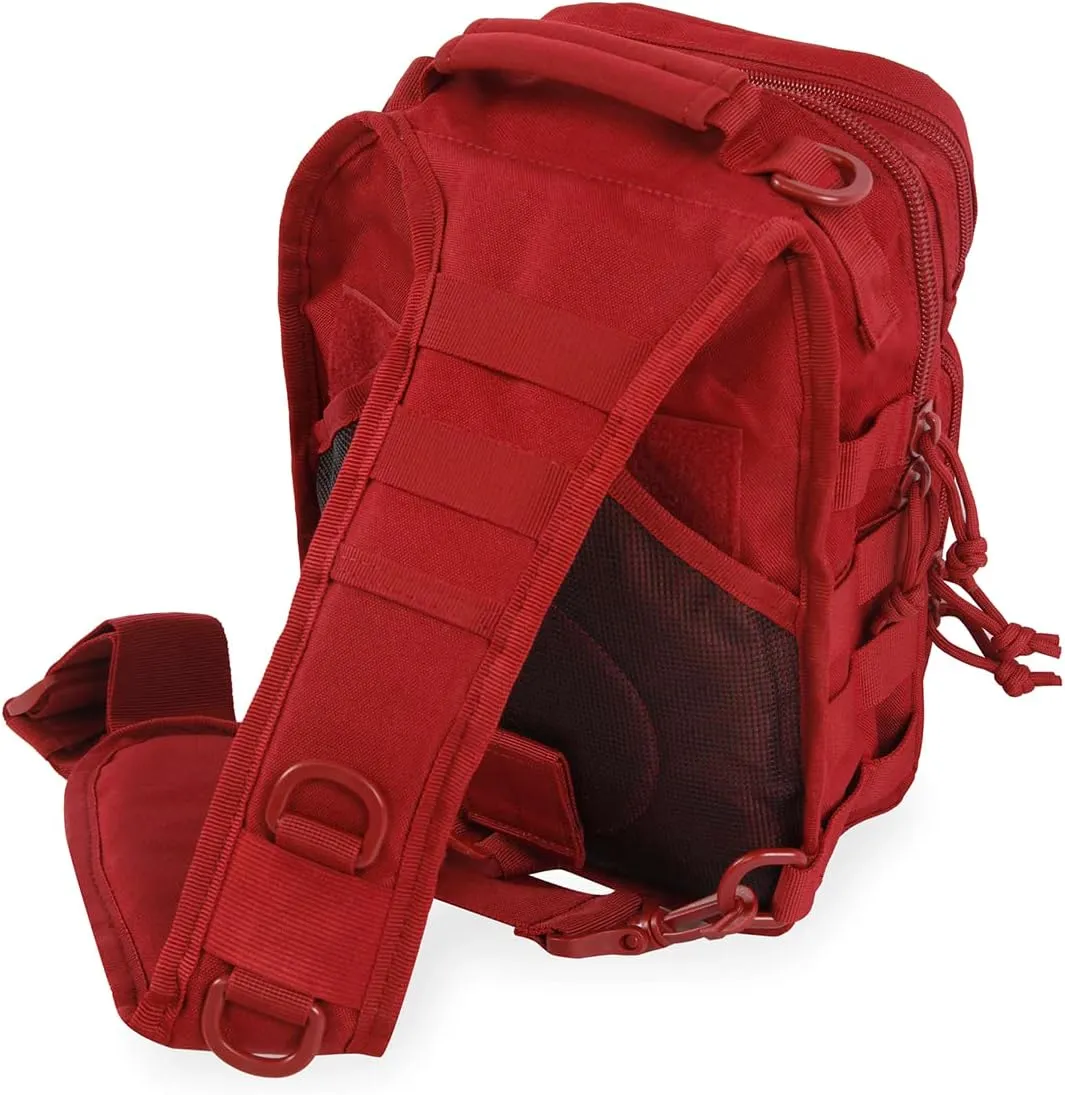 Highland Tactical Tactical Sling Backpack, Dark Maroon, One_Size